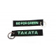Kľúčenky Kľúčenka Takata go for green čierna | race-shop.sk