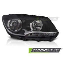 Predné svetlo čierne pravé H7 TYC pasuje na VW CADDY TOURAN 11-14