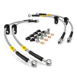 Teflónové opletané brzdové hadice HEL Performance pre Ford Focus MK2, 04- 1,4