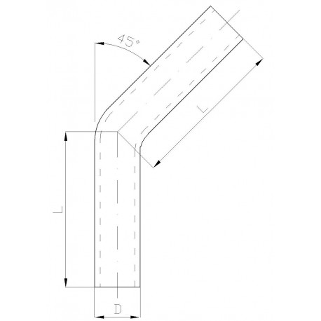 Hliníkové kolená 45° Hliníková rúra - koleno 45°, 60mm (2,36") | race-shop.sk