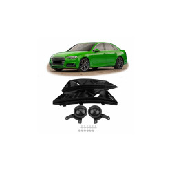 RACES rámiky hmlových svetiel pre Audi A4 B9 Gloss Black