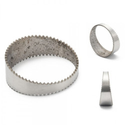 RACES Uhlový segment výfuku s pílovým zubom z nehrdzavejúcej ocele - 57 mm