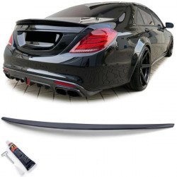 Zadný lip spojler sport čierny lesklý s ABE pre Mercedes S Class W222 13-20 POŠKODENÉ