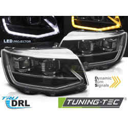 LEDSVETLOMETY svetlomety čierne DRL SEQ na VW T6 15-19
