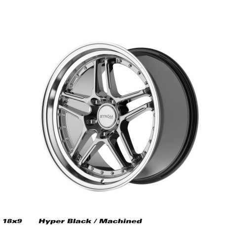 ALU disky STROM STROM DS-05 wheel 18x9 5x120 72.6 ET33, Hyper Black / Polished Dish | race-shop.sk