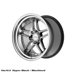 STROM DS-05 wheel 18x10.5 5x120 72.6 ET10, Hyper Black / Polished Dish