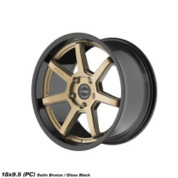 STROM DS-15 wheel 18x9.5 5x114.3 73.1 ET30, Gloss Black / Satin Bronze Face