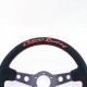 Volanty 3 ramenný športový volant Cusco Racing, 350mm, semiš, 90mm odsadenie, čierna | race-shop.sk