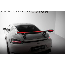 MAXTON DESIGN karbónové krídlo s vnútornými držiakmi + LED pre Porsche 718 Cayman 982c, V2