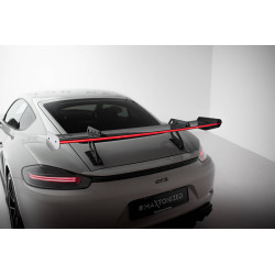 Karbonový spojler s horným montážnym systémom V1 + LED Porsche 718 Cayman 982c