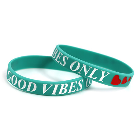 Gumené náramky Good Vibes Only náramok (Mint) | race-shop.sk