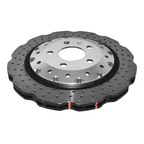 Brzdy DBA DBA 5000 series Crossed Drilled & Dimpled Silver Hat DBA52834WSLVXD (2 pcs) | race-shop.sk