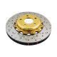 Brzdy DBA DBA 5000 series Crossed Drilled & Slotted 2-Piece Gold Hat DBA5000GLDXS (2 pcs) | race-shop.sk