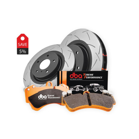 Brzdy DBA DBA Brake Kit 4000 Series T3 Slotted & Xtreme Performance Brake Pads DBA4625S-1361XP | race-shop.sk