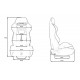Športové sedačky Bez FIA homologizácie polohovateľné Športová sedačka R-LOOK II PVC | race-shop.sk