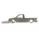 Car-Shapes kľúčenky VW Volkswagen Caddy MK1 kľúčenka z nehrdzavejúcej ocele | race-shop.sk