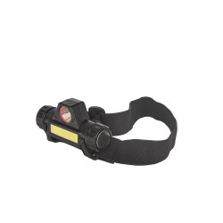 LED svetlo s otočnou hlavou COB 3W + XPE 800mAh IP20