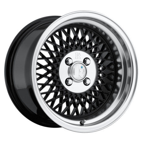 ALU disky klutch Klutch SL1 15x8,5 ET17 4x100 Gloss Black w/ Machined Lip | race-shop.sk