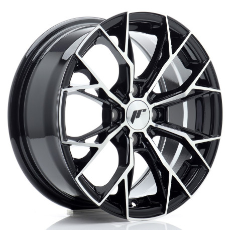 Hliníkové disky Japan Racing JR49 15x6,5 ET35 4x100 Gloss Black Machined Face | race-shop.sk