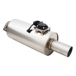 Varex výfukový tlmič s klapkou 7"x15" prírubový vstup 3", výstup 3"