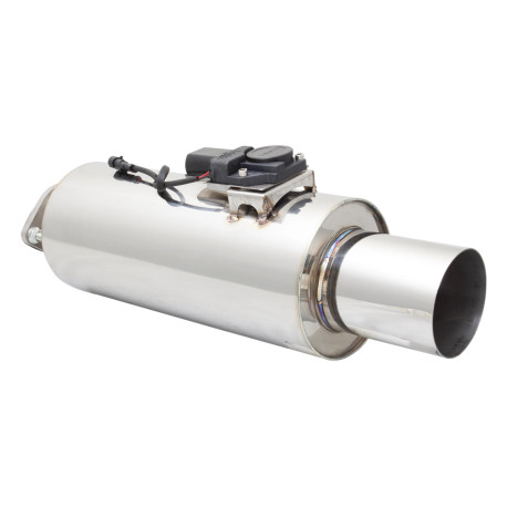 Univerzálne tlmiče s klapkou Varex výfukový tlmič s klapkou 7,5"x15" prírubový vstup 3,5", koncovka 4,5" | race-shop.sk