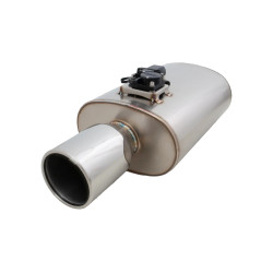 Varex exhaust valve muffler 6"x10"x15" Flanged Inlet 3", Single-Wall Tip 4"