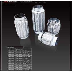 Exhaust flex pipe 76x76mm, stainless