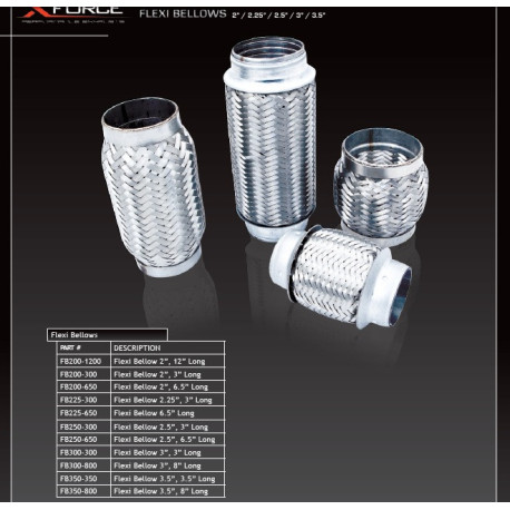 Pružná spojka Štandard (SS201) Exhaust flex pipe 89x200mm, stainless | race-shop.sk