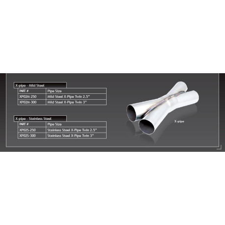 X spojky Stainless steel pipe exhaust X 76mm (3") | race-shop.sk