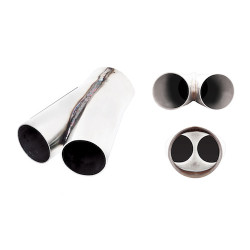 Merge Pipe From Twin 2.5" To 3", Stainless Steel