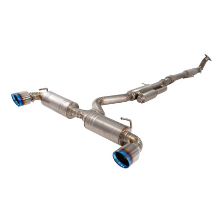 Výfukové systémy XFORCE 3" Cat-Back System, Titanium with Burnt Blue Tips TOYOTA YARIS 2021- GR | race-shop.sk