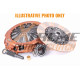 Spojky a zotrvačníky Xtreme KNI25016-1C Clutch Kit Xtreme Outback Extra Heavy Duty Cushioned Ceramic 730Nm 1050Kg (30%) | race-shop.sk