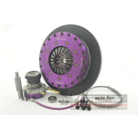 Spojky a zotrvačníky Xtreme KGM23639-2G Xtreme Performance 230mm Organic Twin Plate Clutch Kit Incl Flywheel & CSC 1200Nm | race-shop.sk