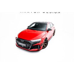 MAXTON DESIGN Street Pro predný splitter pre Audi RS3 Sedan 8Y Facelift, čierna
