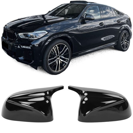 Spätné zrkadlá a kryty na spätné zrkadlá Mirror caps black gloss for replacement fits BMW X5 G05 | race-shop.sk