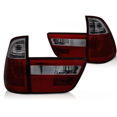 Osvetlenie LED PÁS ZADNÉ SVETLÁ ČERVENÉ TMAVÉ pre BMW X5 E53 09.99-10.03 | race-shop.sk