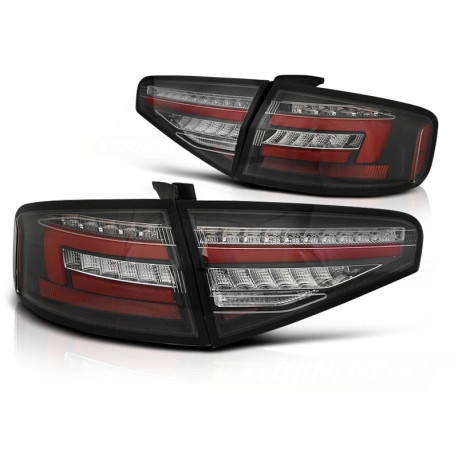 Osvetlenie LED PÁS ZADNÉ SVETLÁ ČIERNE SEQ pre AUDI A4 B8 12-15 SEDAN OEM BULB | race-shop.sk