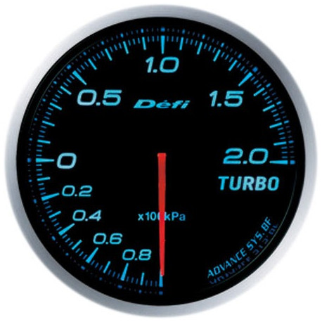 Budíky DEFI DEFI ADVANCE gauge, boost pressure 0 - 2 BAR, blue | race-shop.sk