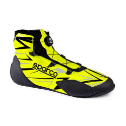 FIA Kids Karting shoes Sparco K-Rapid 2025 - Rotor Closure, fluo yellow/black