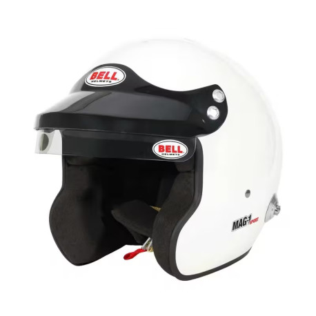 Otvorené prilby Prilba BELL MAG-1, biela (HANS) | race-shop.sk