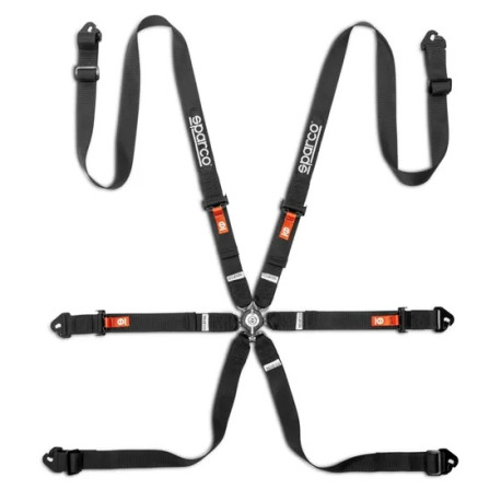 Bezpečnostné pásy a príslušenstvo FIA 6 point safety belts SPARCO COMPETITION H-2 PU my2026, black | race-shop.sk