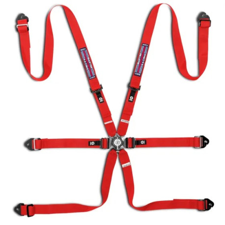 Bezpečnostné pásy a príslušenstvo FIA 6 point safety belts SPARCO Martini Racing COMPETITION H-2 PD my2026, red | race-shop.sk