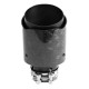 S jedným výstupom Koncovka výfuku RACES CARBON 101mm, vstup 51mm - Forged matt | race-shop.sk