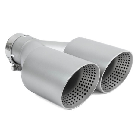 S dvoma výstupmi Koncovka výfuku RACES INOX 2x89mm, vstup 63mm - Brúsený povrch | race-shop.sk