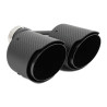 Exhaust tip RACES CARBON 2x101mm, input 76mm - Matt