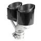 S dvoma výstupmi Koncovka výfuku RACES CARBON 2x101mm, vstup 76mm - Lesklá | race-shop.sk