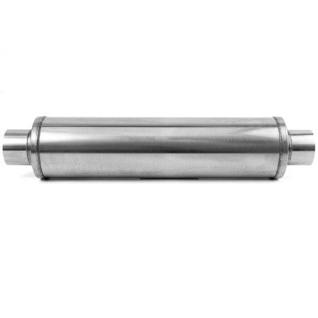 1x vstup / 1x výstup Nerezový stredový tlmič RACES 50, vstup/výstup 3" (76mm) | race-shop.sk