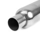 1x vstup / 1x výstup Nerezový stredový tlmič RACES 2, vstup/výstup 2" (51mm) | race-shop.sk