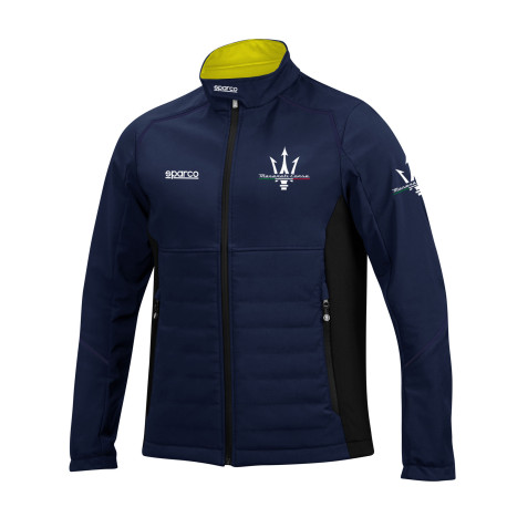 Mikiny a bundy Sparco Maserati Softshellová bunda, modrá | race-shop.sk