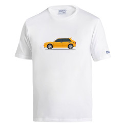 Tričko Sparco LANCIA HF DELTA INTEGRALE, bielo/žlté